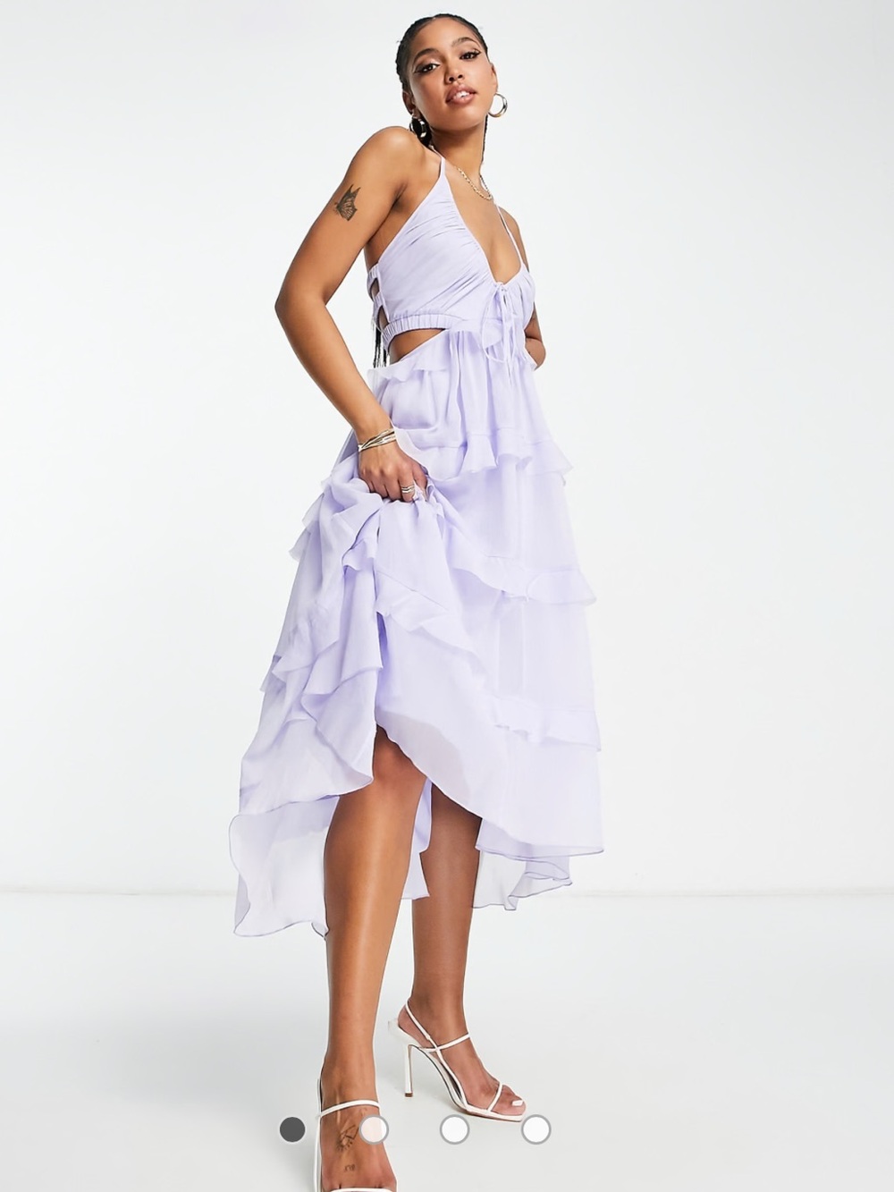 ASOS DESIGN tiered midi dress - Picture 1 of 7